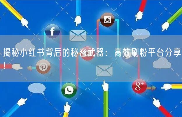 揭秘小红书背后的秘密武器：高效刷粉平台分享！