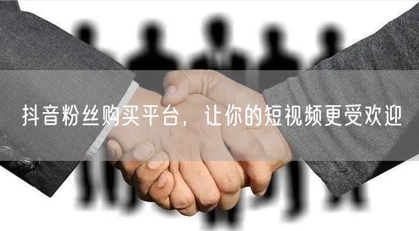 抖音粉丝购买平台，让你的短视频更受欢迎