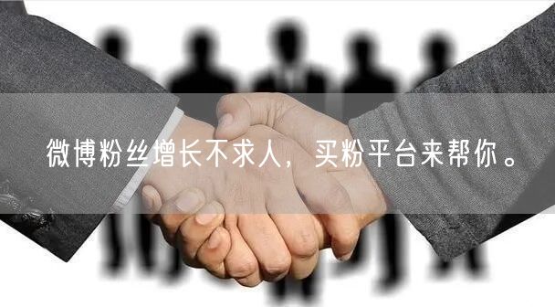 微博粉丝增长不求人，买粉平台来帮你。