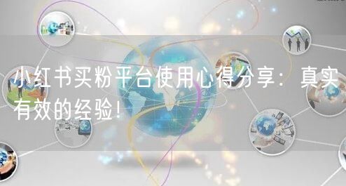 小红书买粉平台使用心得分享：真实有效的经验！