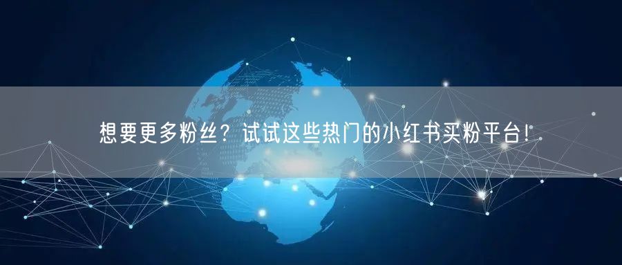 想要更多粉丝？试试这些热门的小红书买粉平台！